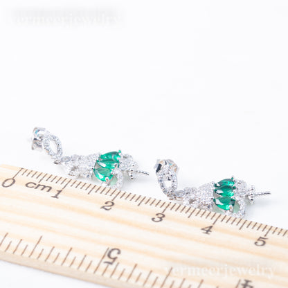 e010843 S925 pearl earring 925 sterling silver DIY 7-8mm Natural Freshwater pearl stud earring for women