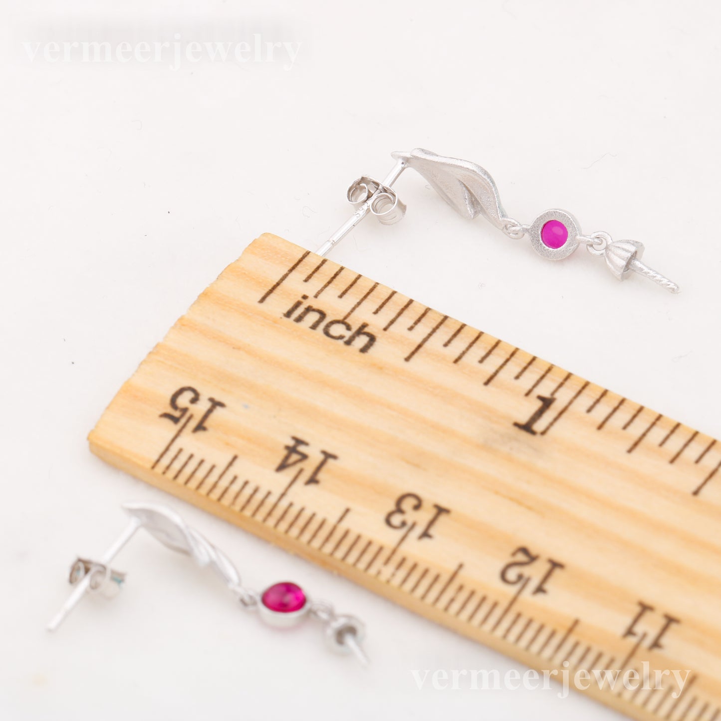 e010847 S925 pearl earring 925 sterling silver DIY 7-8mm Natural Freshwater pearl stud earring for women