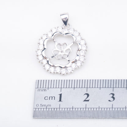 Pe010907 DIY 9-13mm Natural Freshwater pearl pendant accessory 925 sterling silver engagement jewelry necklace for women