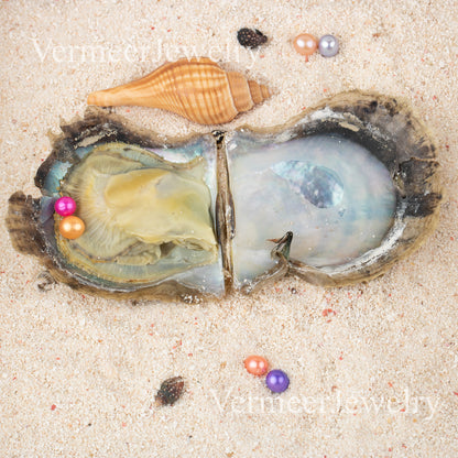 Love Wish Pearl Party Gift Vacuum-packed 7-8mm 4a+ quality 2 pearl in oyster Cultured Pearl Oyster twin akoya oyster