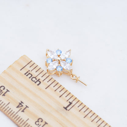 P011040 DIY 6-8mm Natural Freshwater pearl pendant accessory 925 sterling silver engagement jewelry necklace for women