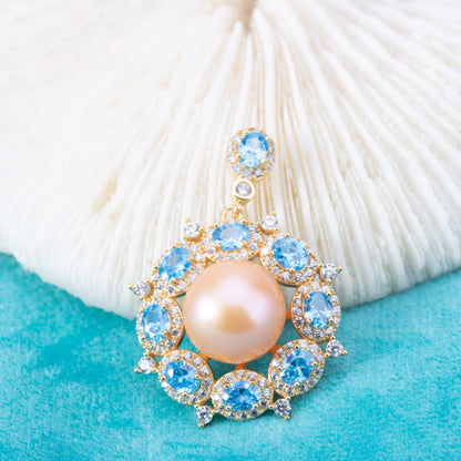 Pe011000 DIY 9-12mm Natural Freshwater pearl pendant accessory 925 sterling silver engagement jewelry necklace for women