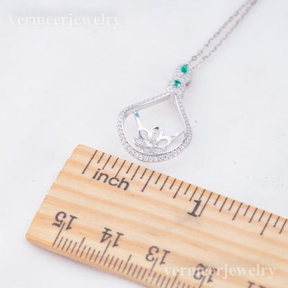 P011056 DIY 6-8mm Natural Freshwater pearl pendant accessory 925 sterling silver engagement jewelry necklace for women