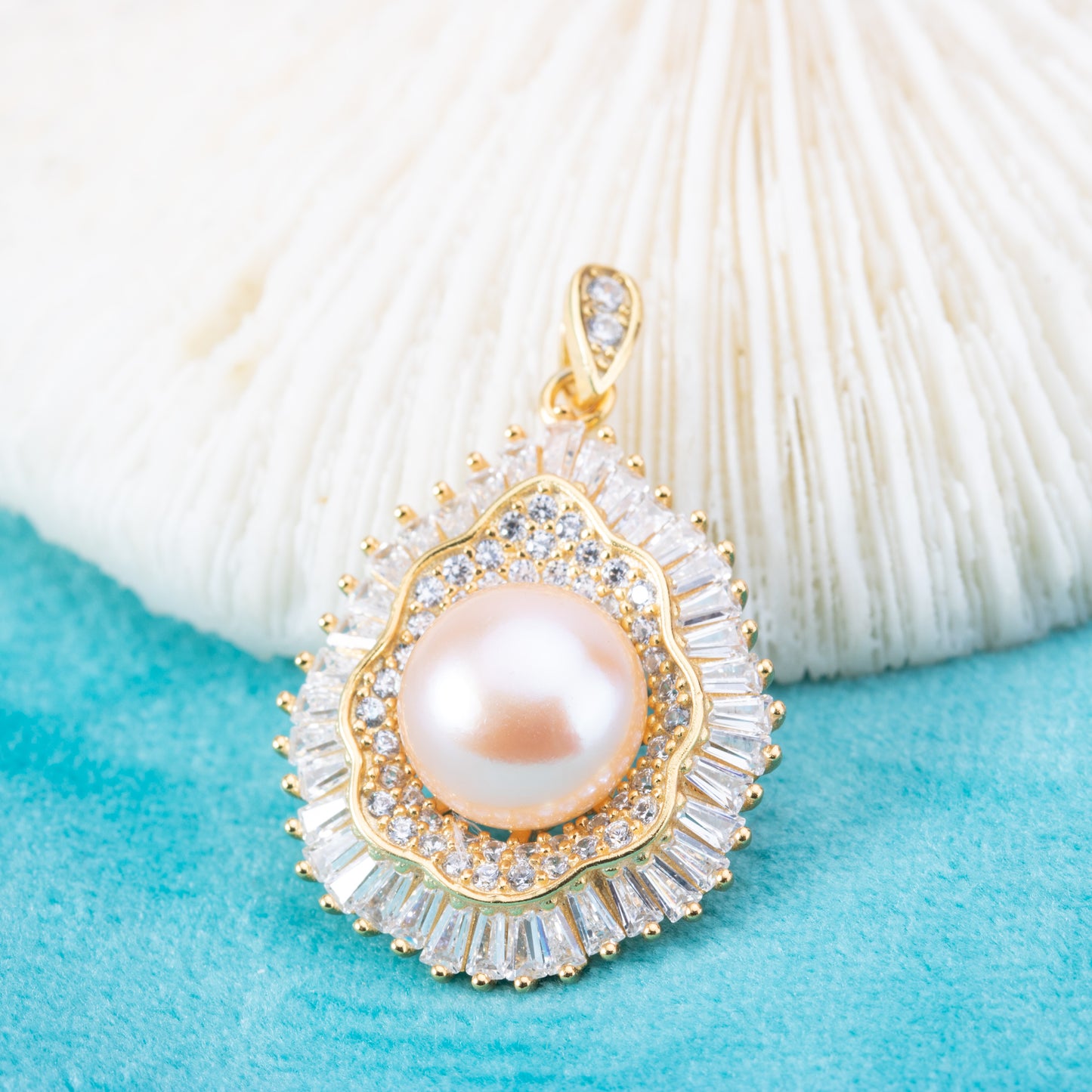 Pe010999  DIY 9-12mm Natural Freshwater pearl pendant accessory 925 sterling silver engagement jewelry necklace for women