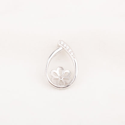 Pe010784 DIY 9-12mm Natural Freshwater pearl pendant accessory 925 sterling silver engagement jewelry necklace for women