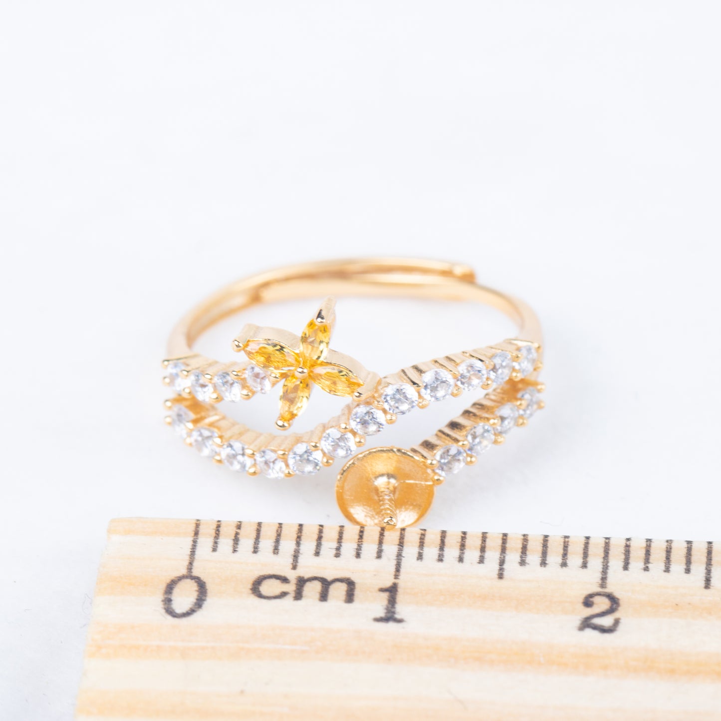 r010832 DIY 7-8mm Natural Freshwater pearl Ring accessory 925 sterling silver Adjustable size engagement jewelry ring for women