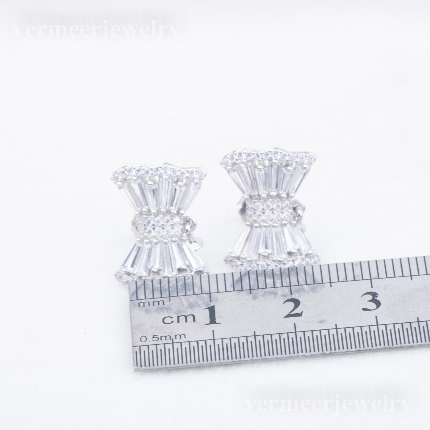 e010766 S925 pearl earring 925 sterling silver DIY 7-8mm Natural Freshwater pearl stud earring for women