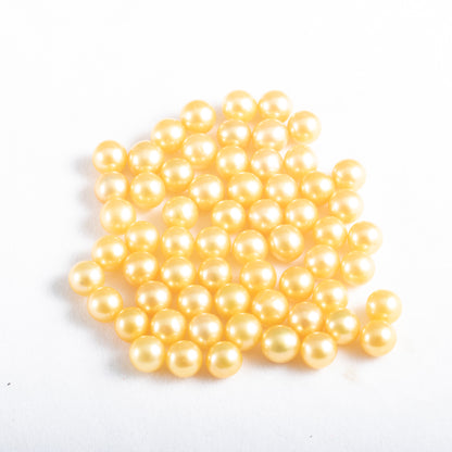 Wholesale 6-8mm AAAA grade loose freshwater pearl round shape no hole bead for pearl party