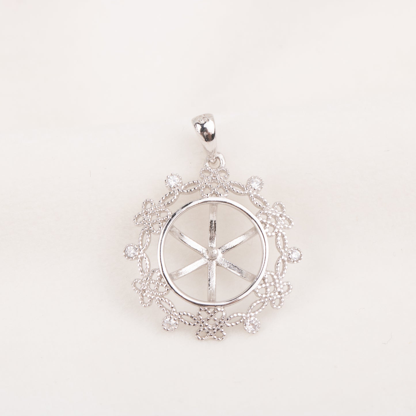 Pe010792 DIY 9-12mm Natural Freshwater pearl pendant accessory 925 sterling silver engagement jewelry necklace for women