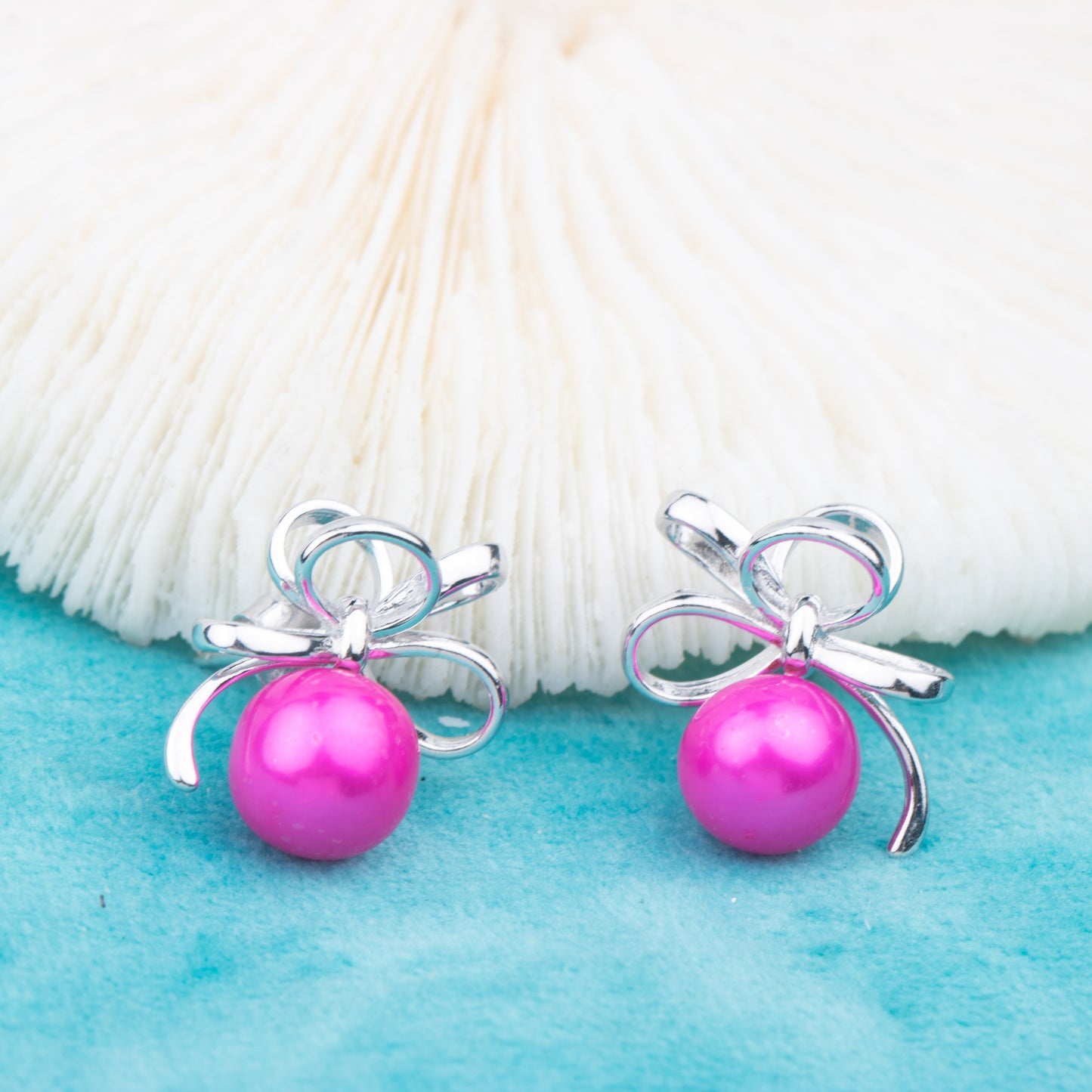 e010763 S925 pearl earring 925 sterling silver DIY 7-8mm Natural Freshwater pearl stud earring for women