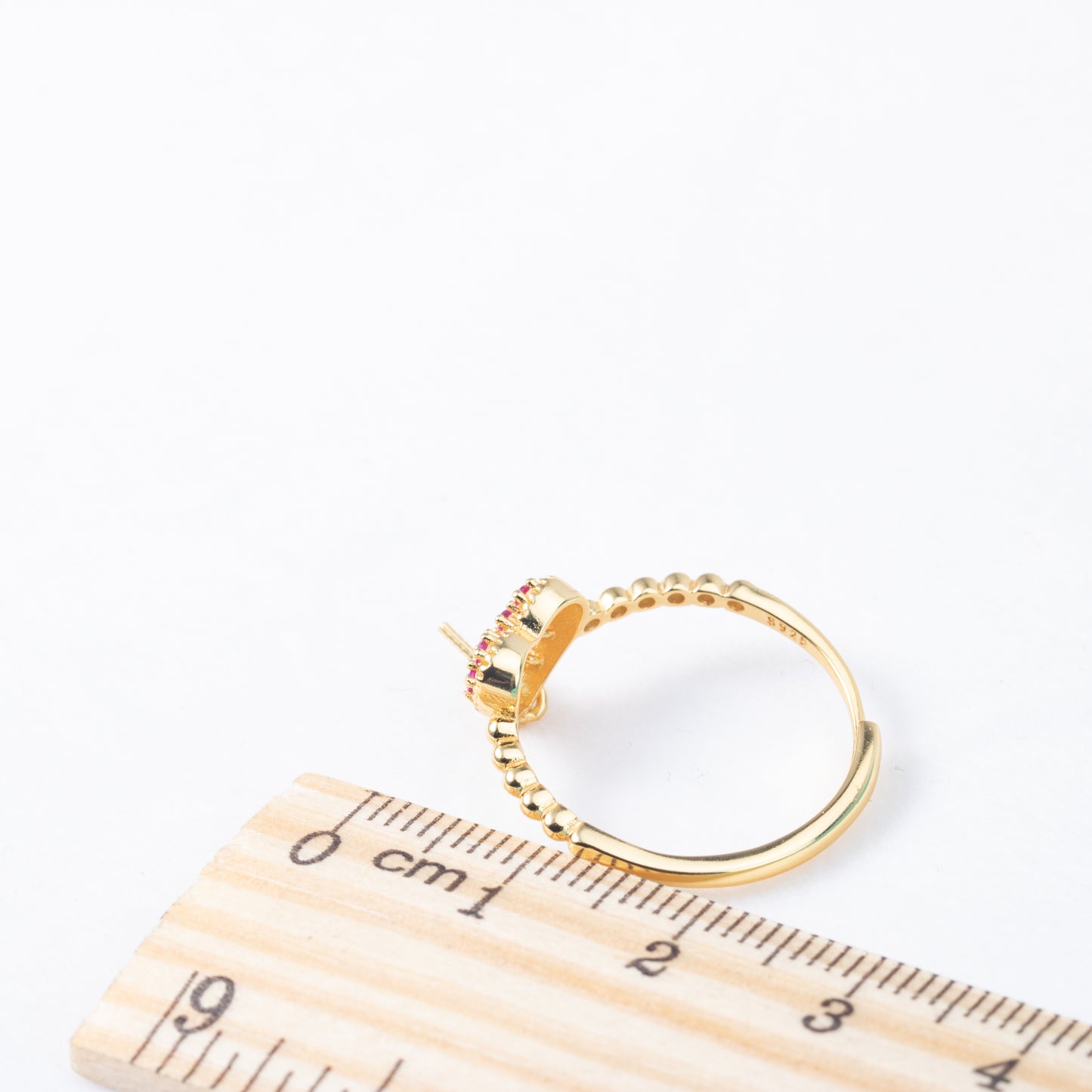 r010869 DIY 6-8mm Natural Freshwater pearl Ring accessory 925 sterling silver Adjustable size engagement jewelry ring for women