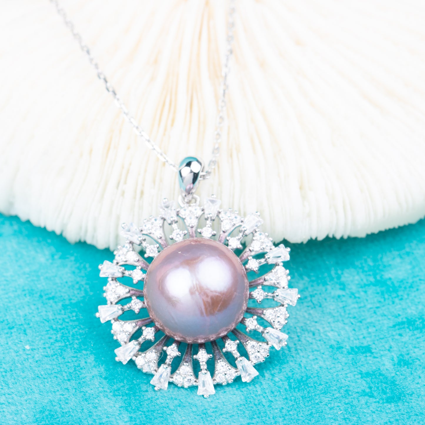 Pe01971  DIY 9-12mm Natural Freshwater pearl pendant accessory 925 sterling silver engagement jewelry necklace for women