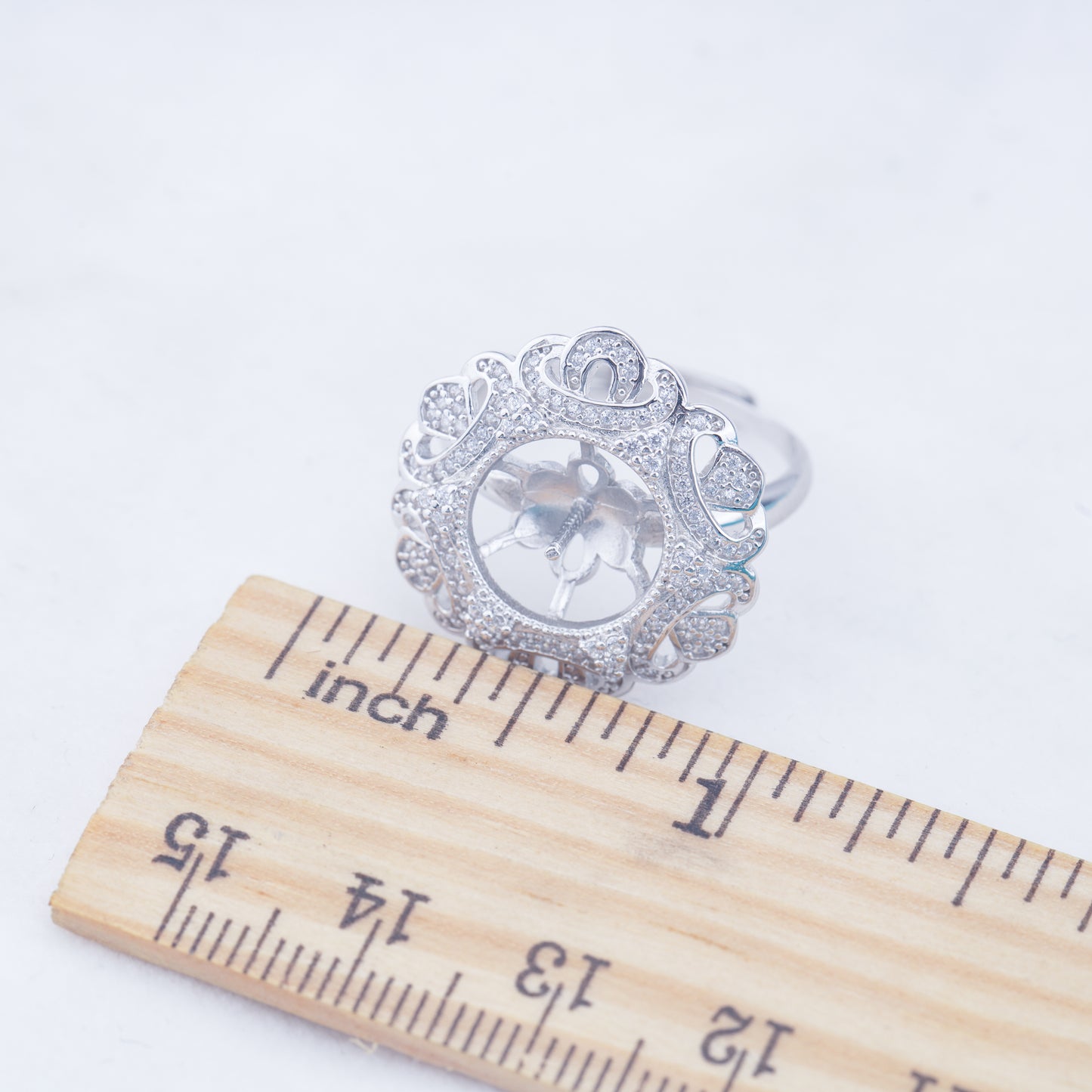 re010955 DIY 9-11mm Natural Freshwater pearl Ring accessory 925 sterling silver Adjustable size engagement ring for women