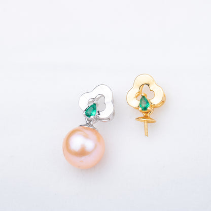 P010837 DIY 7-9mm Natural Freshwater pearl pendant accessory 925 sterling silver engagement jewelry necklace for women