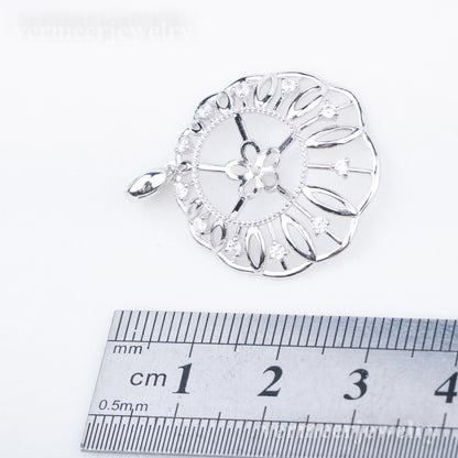 P010868 DIY 9-12mm Natural Freshwater pearl pendant accessory 925 sterling silver engagement jewelry necklace for women