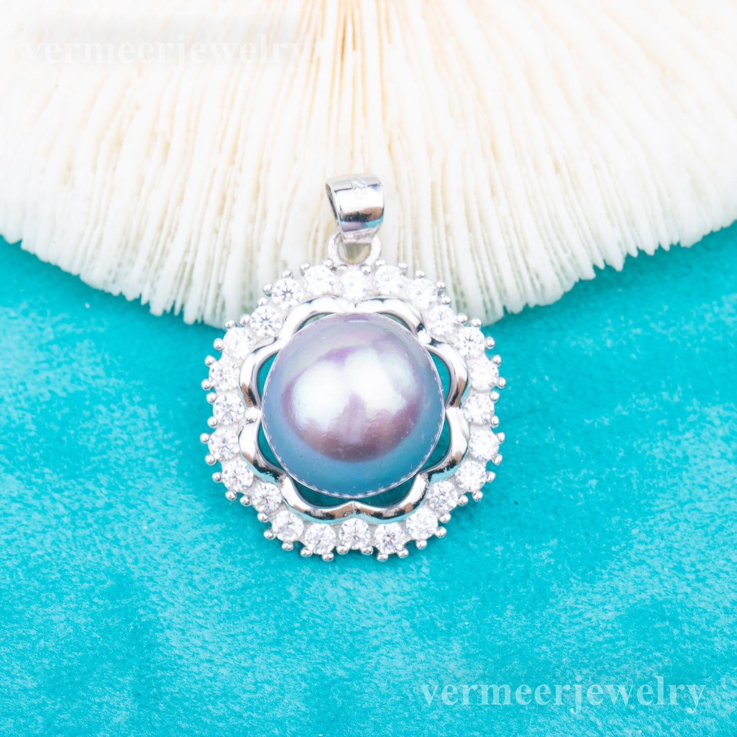 Pe010907 DIY 9-13mm Natural Freshwater pearl pendant accessory 925 sterling silver engagement jewelry necklace for women