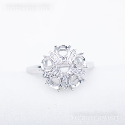 gr0014 925 sterling silver jewelry 5mm CZ stones engagement wedding rings birthday gemstone rings for woman