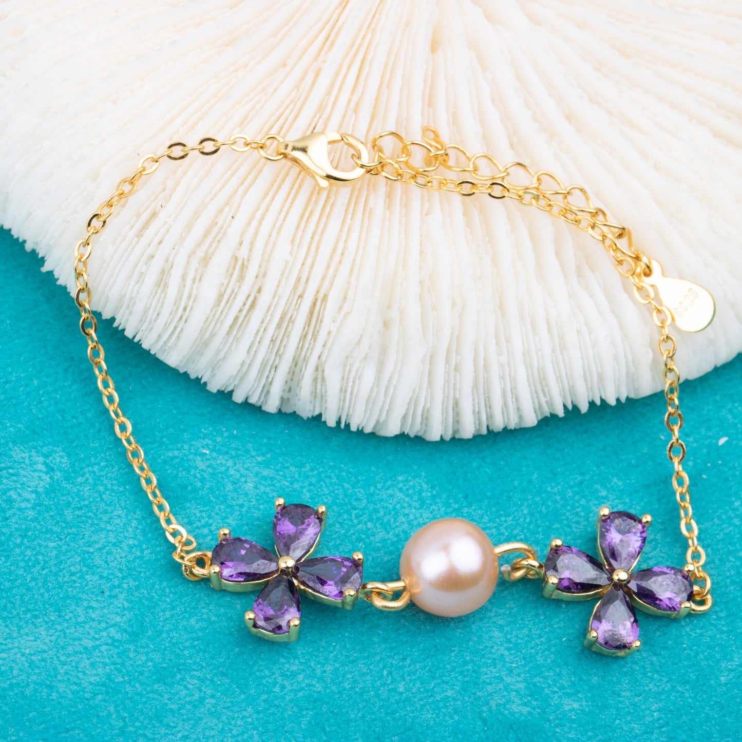 b010214 DIY 7-8mm Natural Freshwater pearl bracelet accessory 925 sterling silver adjustable bangle for women