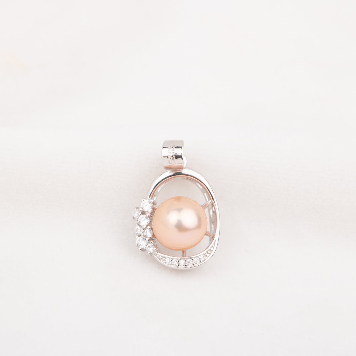 P010763 DIY 7-11mm Natural Freshwater pearl pendant accessory 925 sterling silver engagement jewelry necklace for women