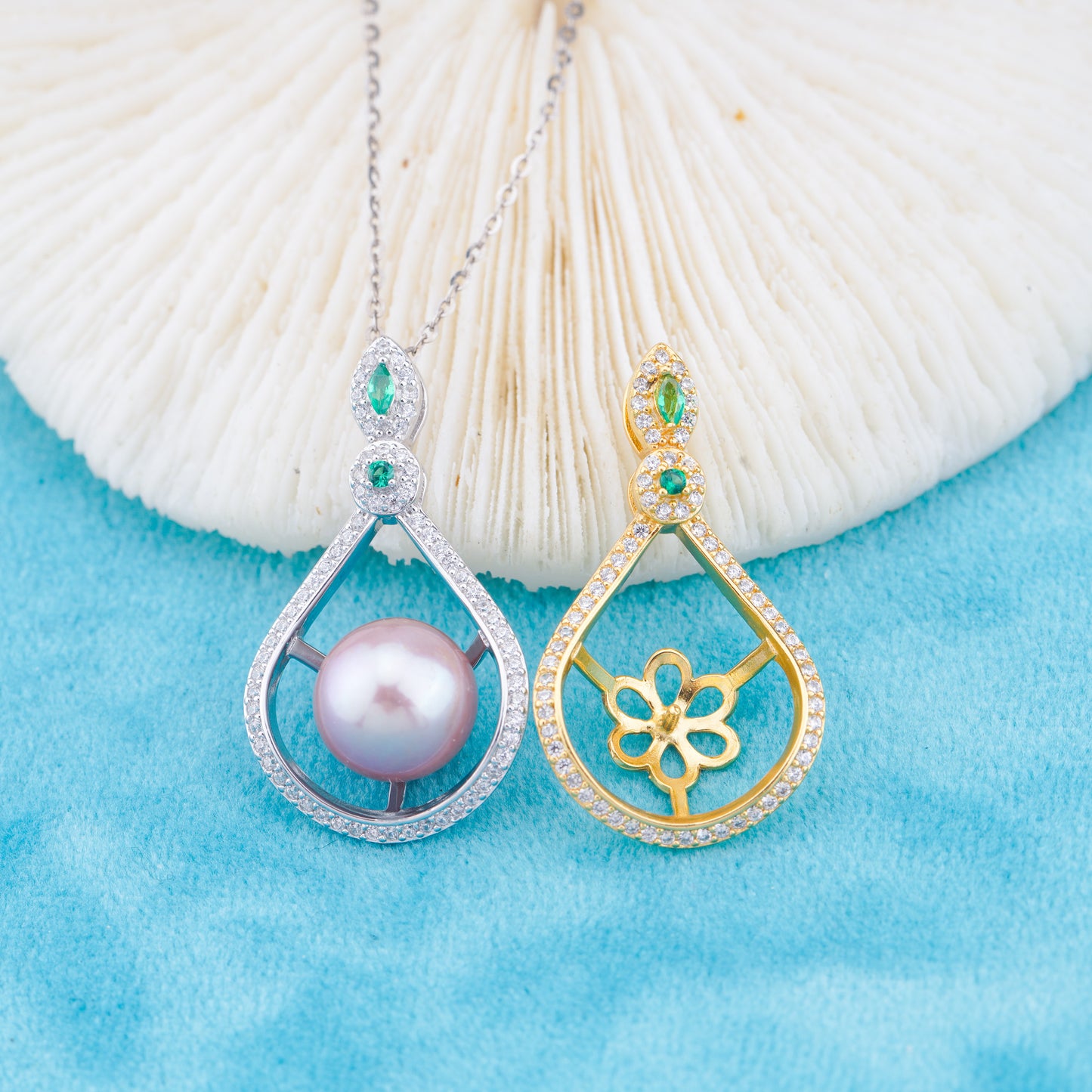 P011056 DIY 6-8mm Natural Freshwater pearl pendant accessory 925 sterling silver engagement jewelry necklace for women