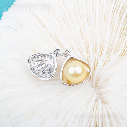 P010875 DIY 6-8mm Natural Freshwater pearl pendant accessory 925 sterling silver engagement jewelry necklace for women