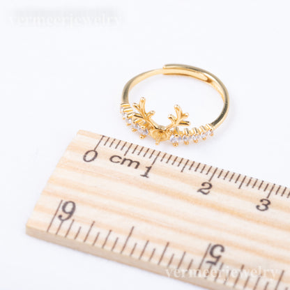 r010886 DIY4-5mm Natural Freshwater pearl Ring accessory 925 sterling silver Adjustable size engagement jewelry ring for women
