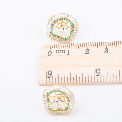 e010793 S925 pearl earring 925 sterling silver DIY 7-8mm Natural Freshwater pearl stud earring for women