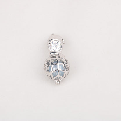 C030055 sterling silver snow man shape Freshwater pearl cage pendant necklace jewelry locket for pearl party