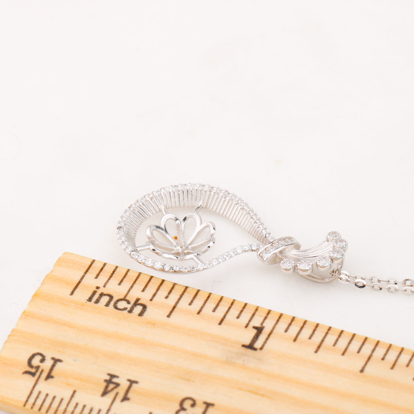 Pe011015 DIY 9-12mm Natural Freshwater pearl pendant accessory 925 sterling silver engagement jewelry necklace for women