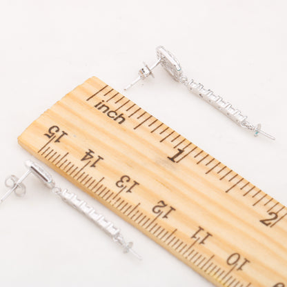 e010857 S925 pearl earring 925 sterling silver DIY 7-8mm Natural Freshwater pearl stud earring for women