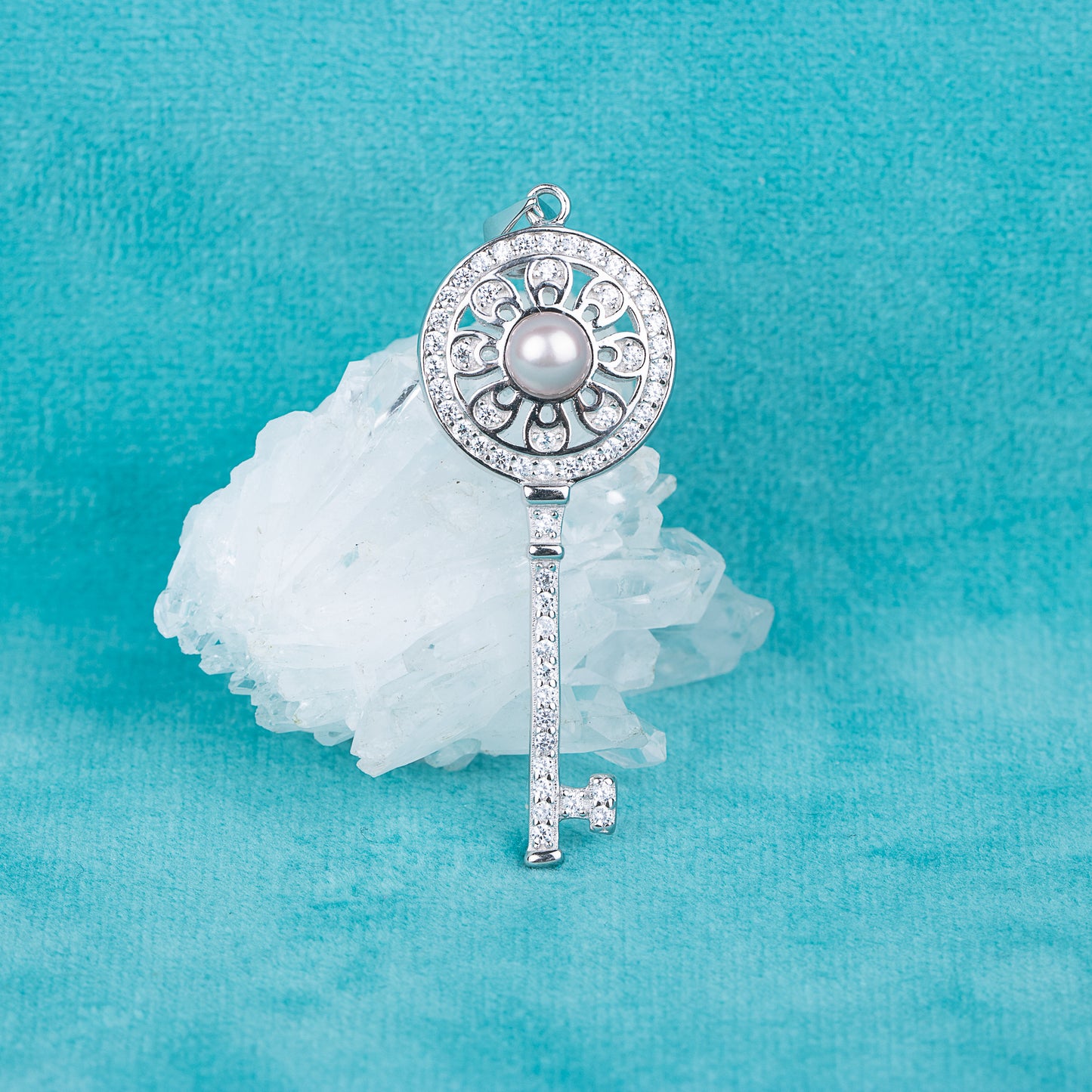 P030544 DIY 7-8mm Natural Freshwater pearl pendant accessory 925 sterling silver engagement jewelry necklace for women