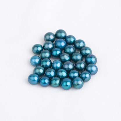 Wholesale 31colors 7-8mm AAA grade loose freshwater pearl round shape no hole bead for pearl party