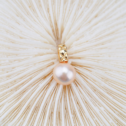 P011024 DIY 6-8mm Natural Freshwater pearl pendant accessory 925 sterling silver engagement jewelry necklace for women