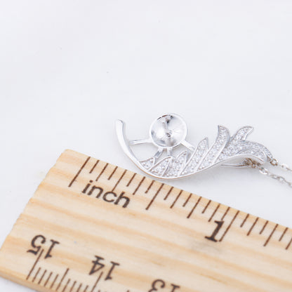 P011006 DIY 6-8mm Natural Freshwater pearl pendant accessory 925 sterling silver engagement jewelry necklace for women