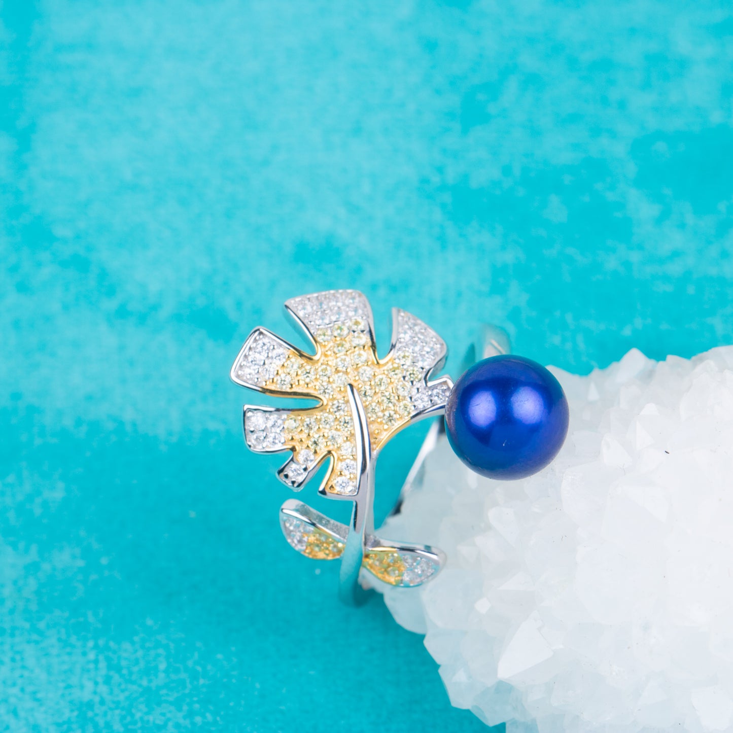 r040830 DIY 7-8mm Natural Freshwater pearl Ring accessory 925 sterling silver Adjustable size engagement jewelry ring for women