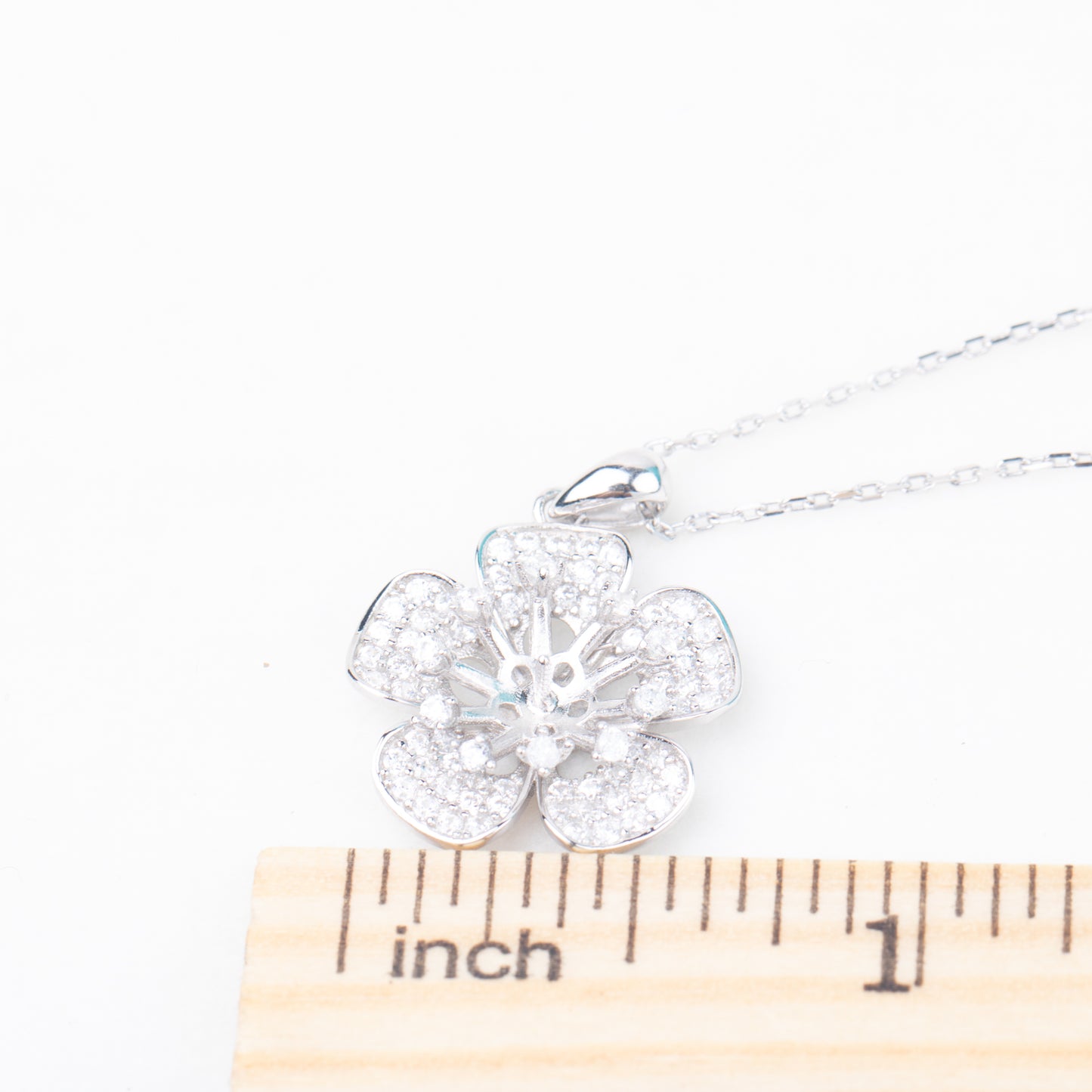 P010972 DIY 6-8mm Natural Freshwater pearl pendant accessory 925 sterling silver engagement jewelry necklace for women