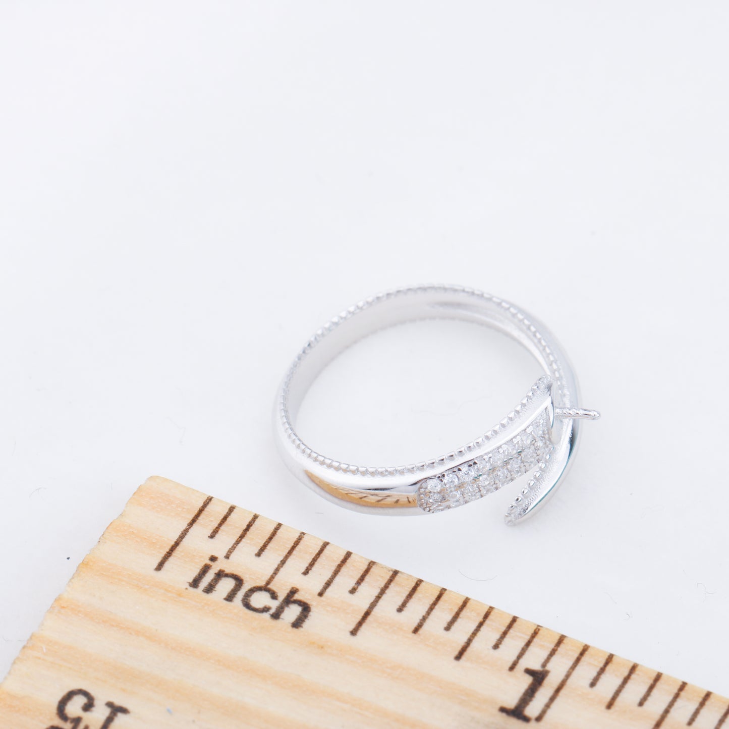 r010906 DIY 6-8mm Natural Freshwater pearl Ring accessory 925 sterling silver Adjustable size engagement jewelry ring for women