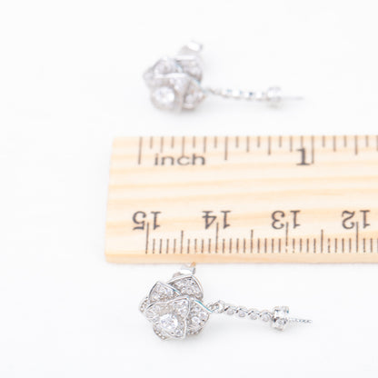 e010824 S925 pearl earring 925 sterling silver DIY 7-8mm Natural Freshwater pearl stud earring for women