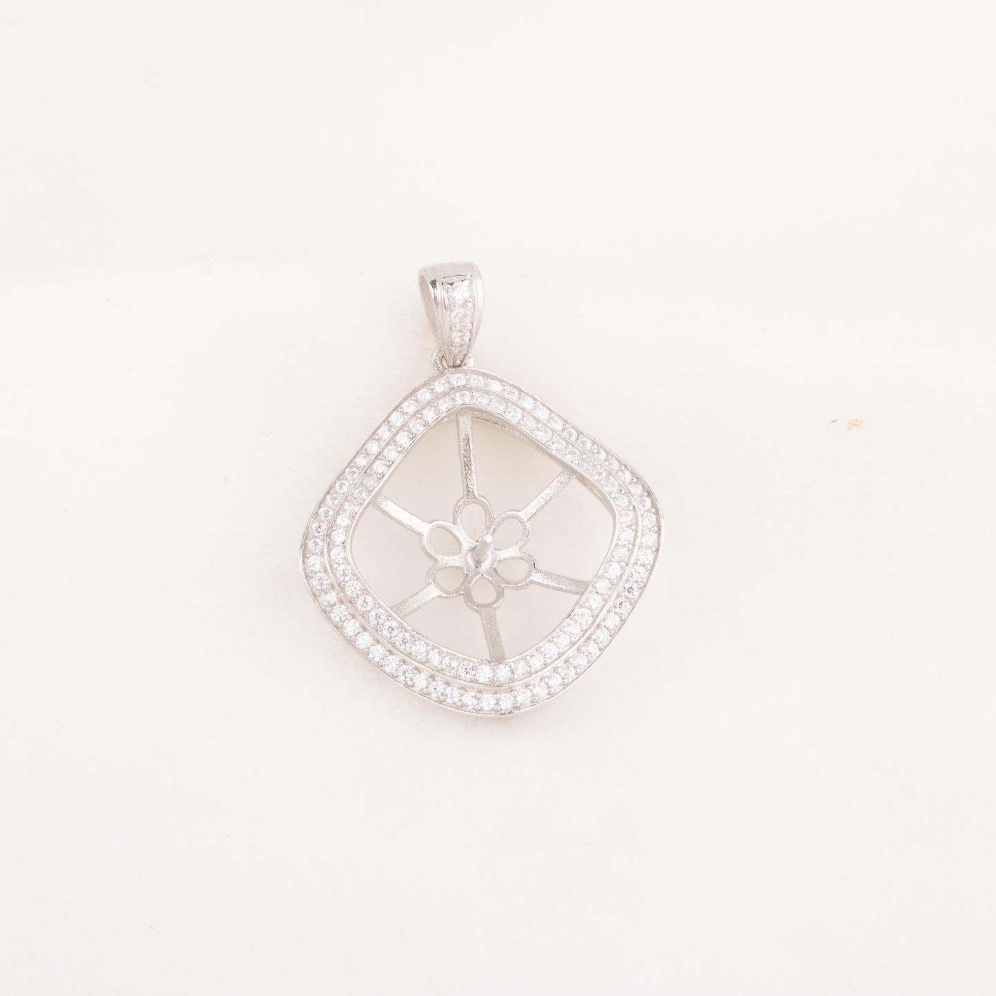 P010772 DIY 9-12mm Natural Freshwater pearl pendant accessory 925 sterling silver engagement jewelry necklace for women