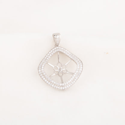 P010772 DIY 9-12mm Natural Freshwater pearl pendant accessory 925 sterling silver engagement jewelry necklace for women