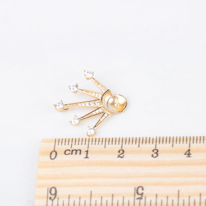 P040953 DIY 6-8mm Natural Freshwater pearl pendant accessory 925 sterling silver engagement jewelry necklace for women