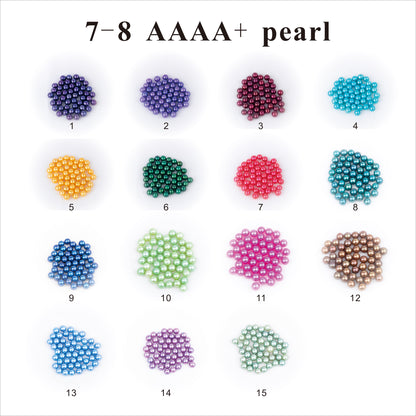 Natural Pearl Freshwater Cultured Pearl Oyster with 7-8 mm round 4a+ grade DIY Birthday Gifts Vacuum-Packed