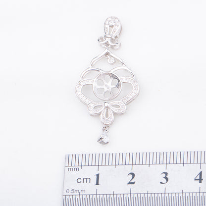 P010911  DIY 7-9mm Natural Freshwater pearl pendant accessory 925 sterling silver engagement jewelry necklace for women