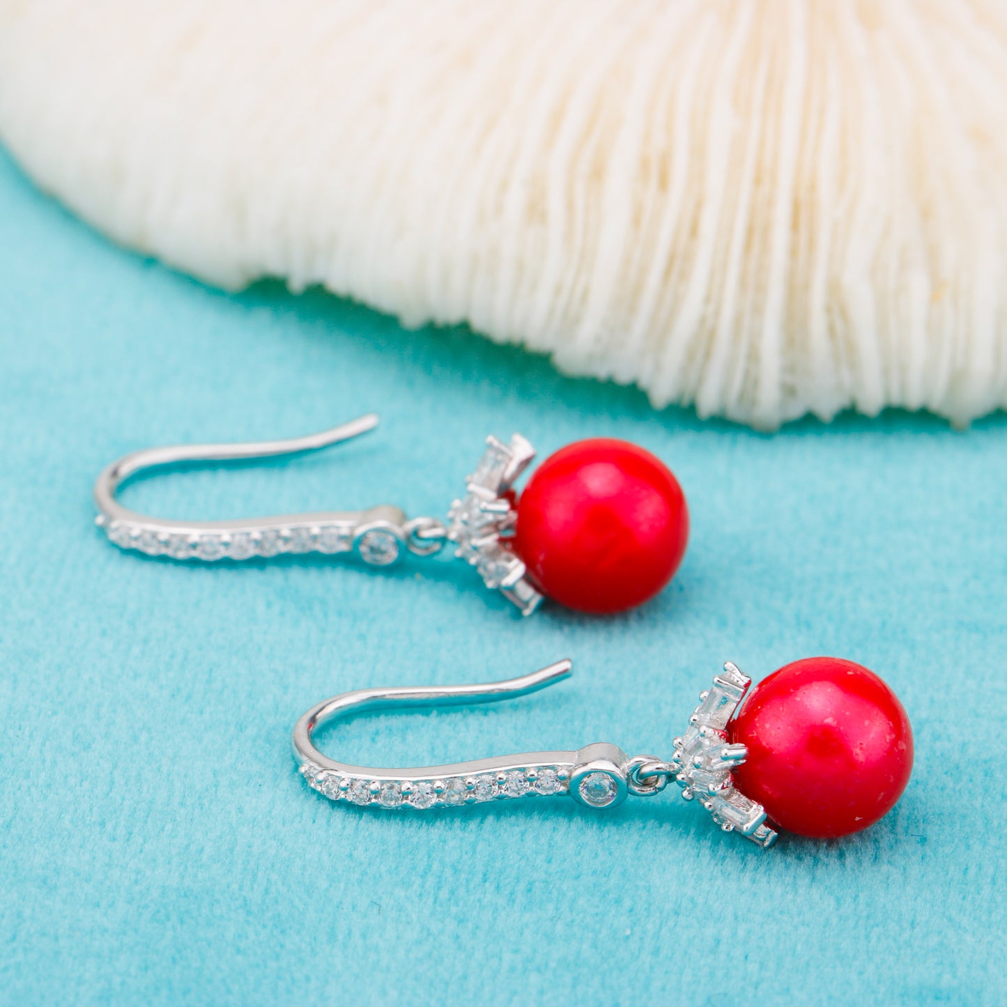 e010852 S925 pearl earring 925 sterling silver DIY 7-8mm Natural Freshwater pearl stud earring for women