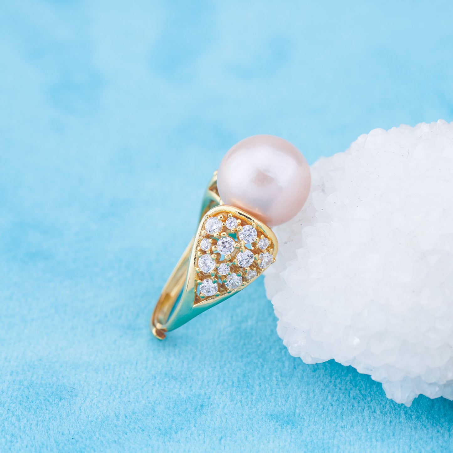 re010966 DIY 9-11mm Natural Freshwater pearl Ring accessory 925 sterling silver Adjustable size engagement ring for women