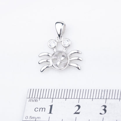 P010882 DIY 7-9mm Natural Freshwater pearl pendant accessory 925 sterling silver engagement jewelry necklace for women