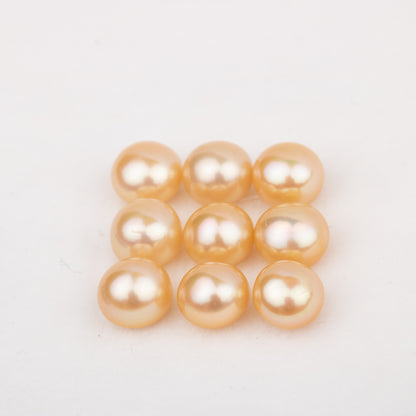 Wholesale 12colors 6-7mm AAA  grade button shape  loose freshwater pearl round shape half hole for pearl party