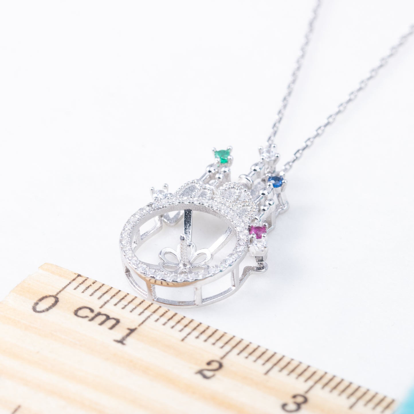 Pe010994  DIY 9-12mm Natural Freshwater pearl pendant accessory 925 sterling silver engagement jewelry necklace for women