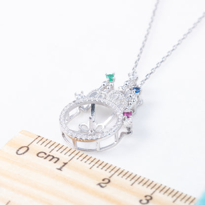 Pe010994  DIY 9-12mm Natural Freshwater pearl pendant accessory 925 sterling silver engagement jewelry necklace for women