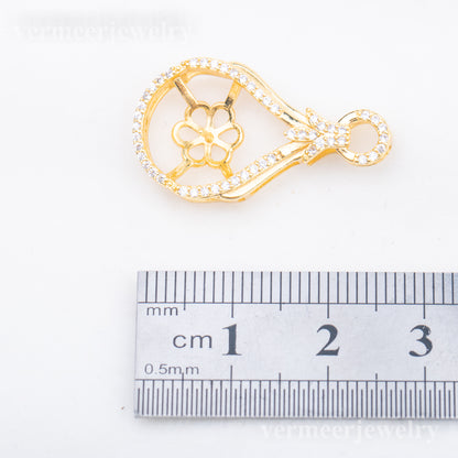 P010910  DIY 7-9mm Natural Freshwater pearl pendant accessory 925 sterling silver engagement jewelry necklace for women